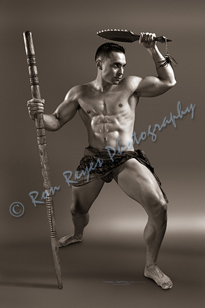 Black & White 60 – Warrior - Niho Lei O Mano - Sepia